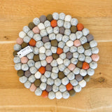 Felt Ball Pot Stand Round