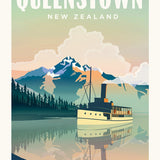 Queenstown, Lake Wakatipu - A4 Print