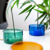 Green Glass Incense Burner