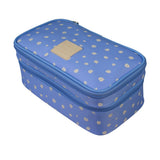 Blue Mini Daisy - Double Zip Utility