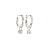 Fire Hoop Earrings Silver-Plated
