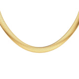 Herringbone Necklace L Gold