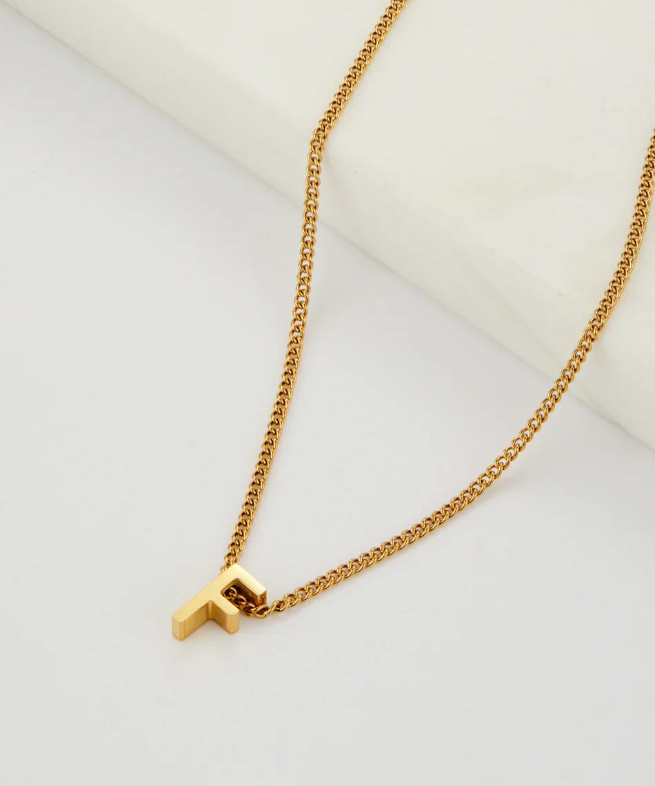 Letter Necklace - Gold