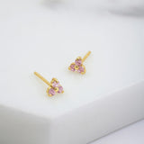 Crystal Cluster Stud - Pink