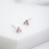 Crystal Cluster Stud - Pink