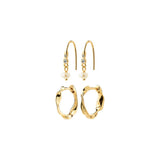 Morin Earrings 2-In-1 Set, Gold-Plated