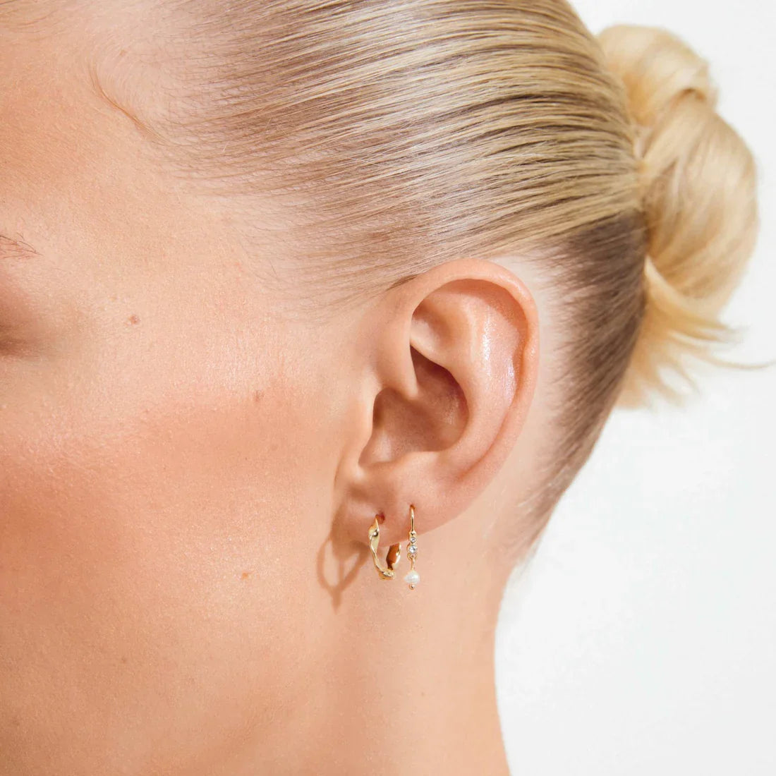 Morin Earrings 2-In-1 Set, Gold-Plated