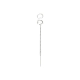 Evon Ear Cuff 2-In-1 Set, Silver-Plated