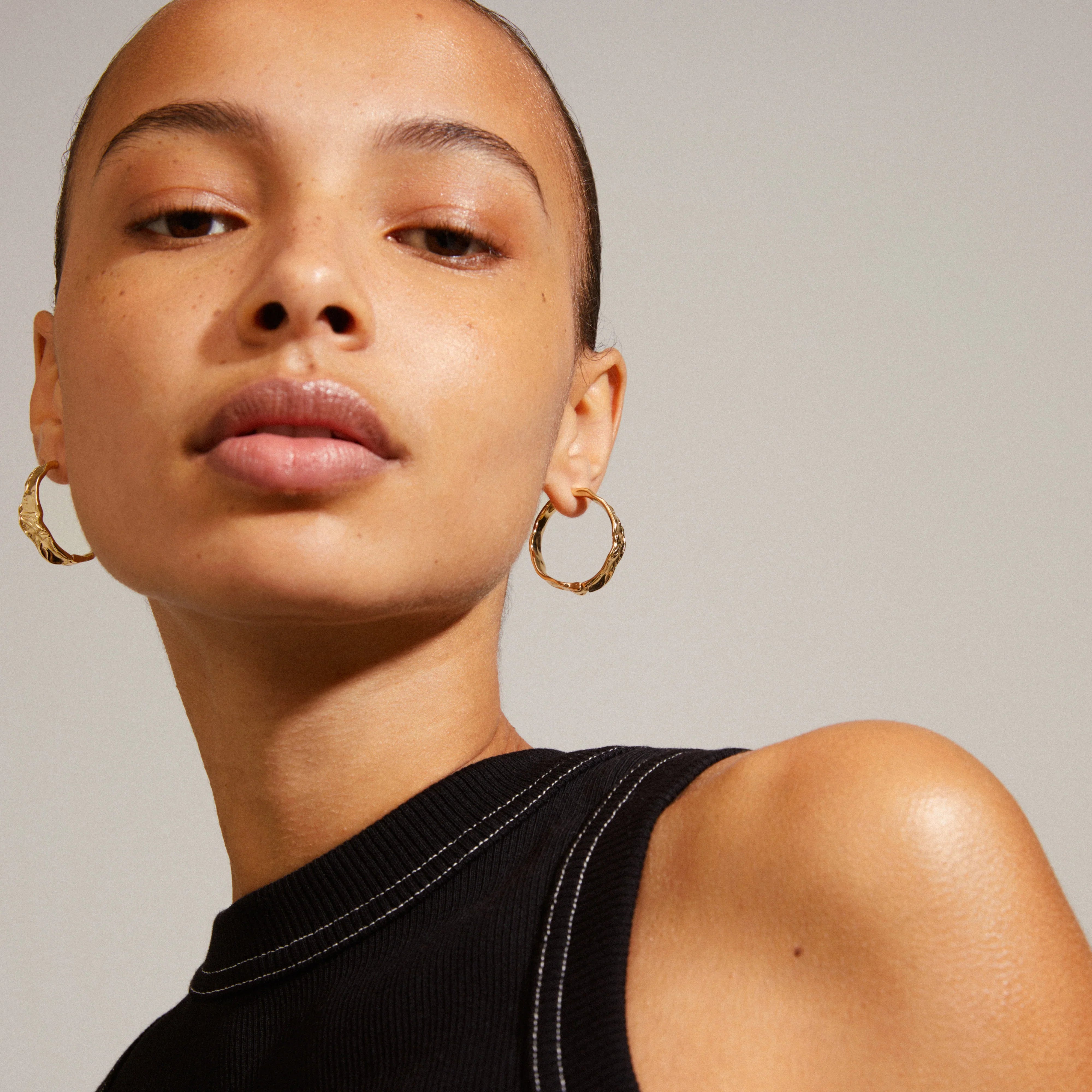 Julita Hoop Earrings - Gold Plated