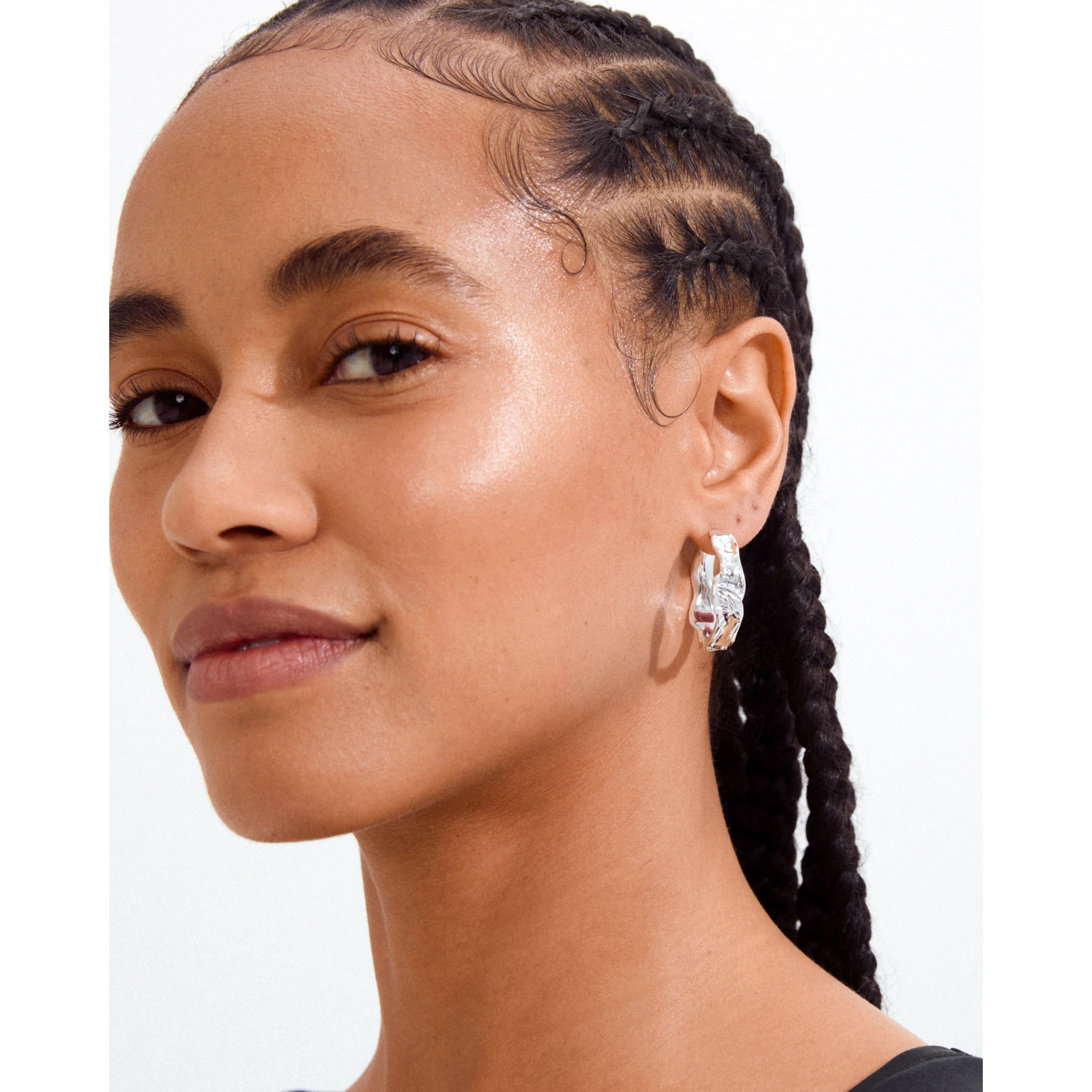 Julita Hoop Earrings - Silver Plated