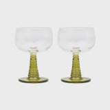 The Romy Wine Glasses - Set of 2 / Olive