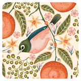 Cream Waxeye & Mandarins - Coaster