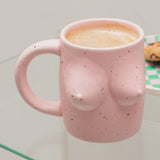 Pink Aesthetic Tits Mug - Hand Painted