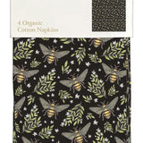 Bee Pattern Cotton 4 pkt - Napkins