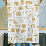Backcountry Huts Tea Towel