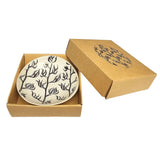 Harakeke Black On White - 10cm Porcelain Bowl