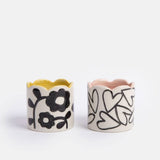 Flower Hearts Set of 2 - Egg Cup holders