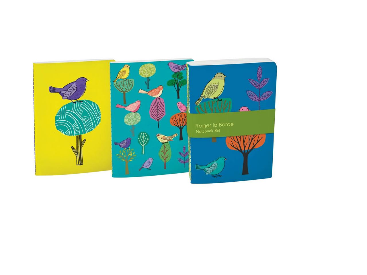 Modern Birds Set of 3 - A6 Notebooks