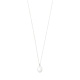 Eila Pi Necklace - Silver Plated - White
