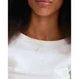 Eila Pi Necklace - Silver Plated - White