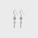 Lucia Crystal Earrings Silver-Plated
