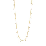 Maja Crystal Multi Drops Necklace - Gold Plated