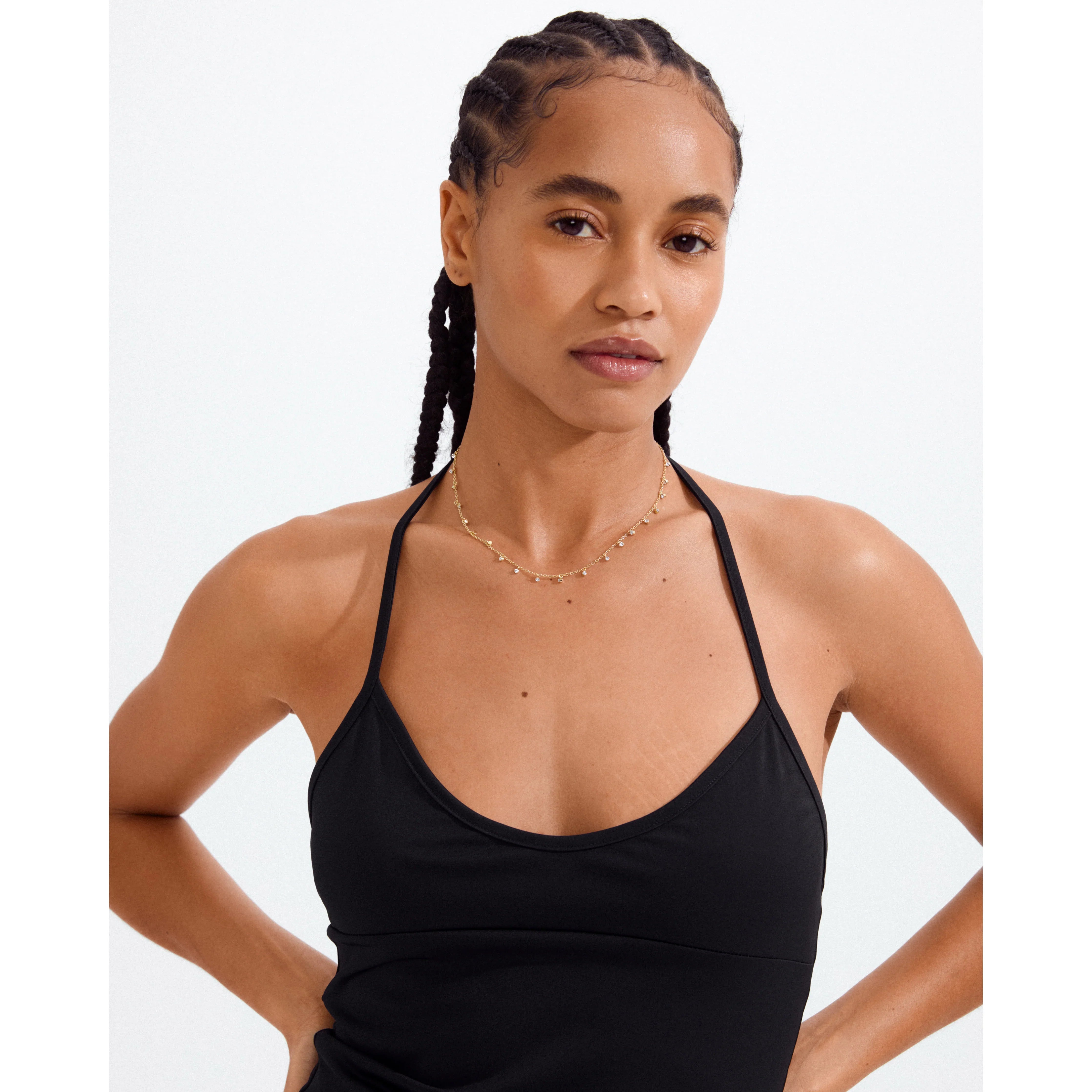Maja Crystal Multi Drops Necklace - Gold Plated