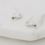 Sarah Huggie - Silver/Emerald