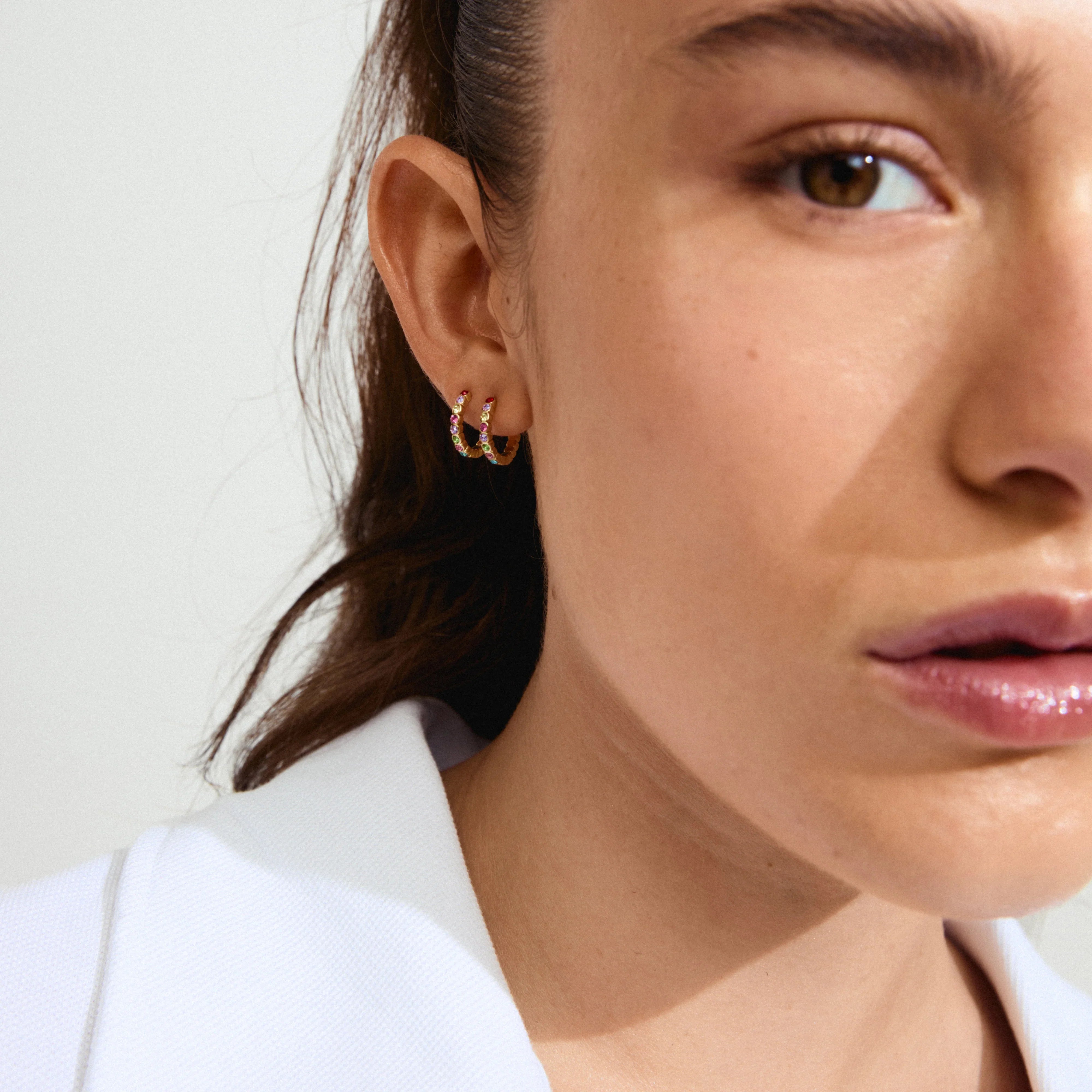 Kleopratra Hoop Earrings Gold - Plated