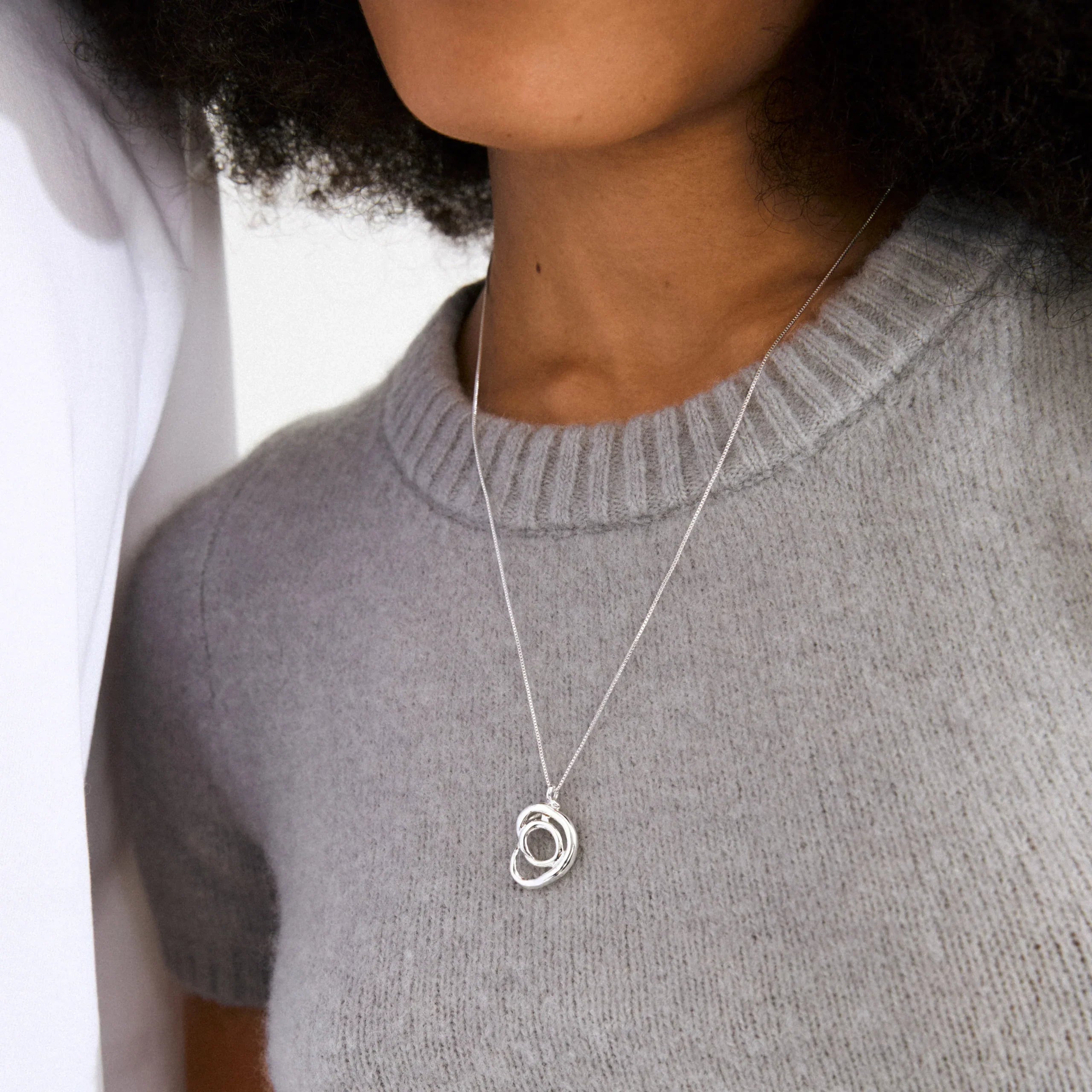 Diego Recycled Necklace - Silver Plated
