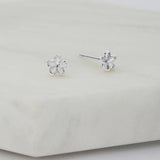 Flower Stud Earring - Silver