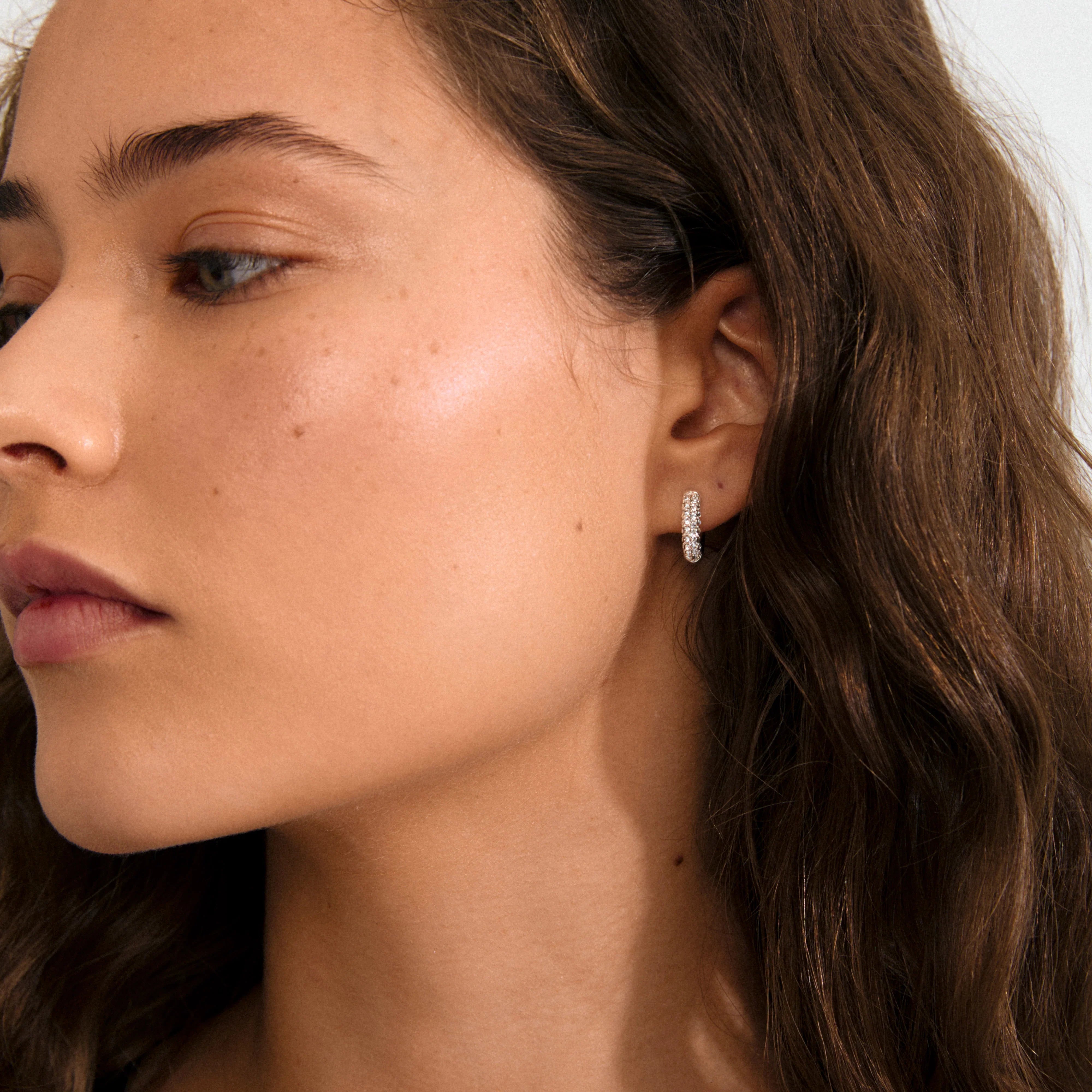 Tatum Crystal Earrings - Silver Plated