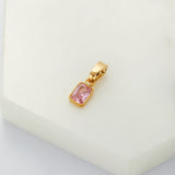 Crystal Charm - Pink / Gold