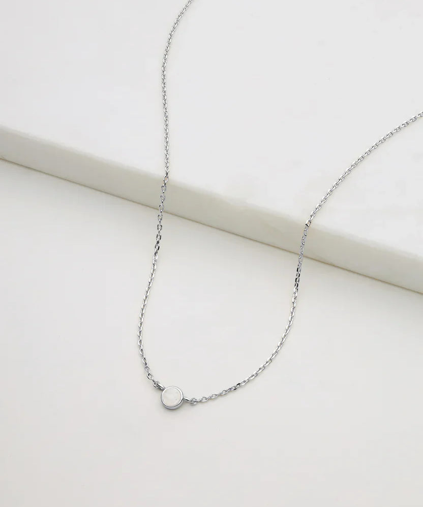 Single Stone Mini Necklace