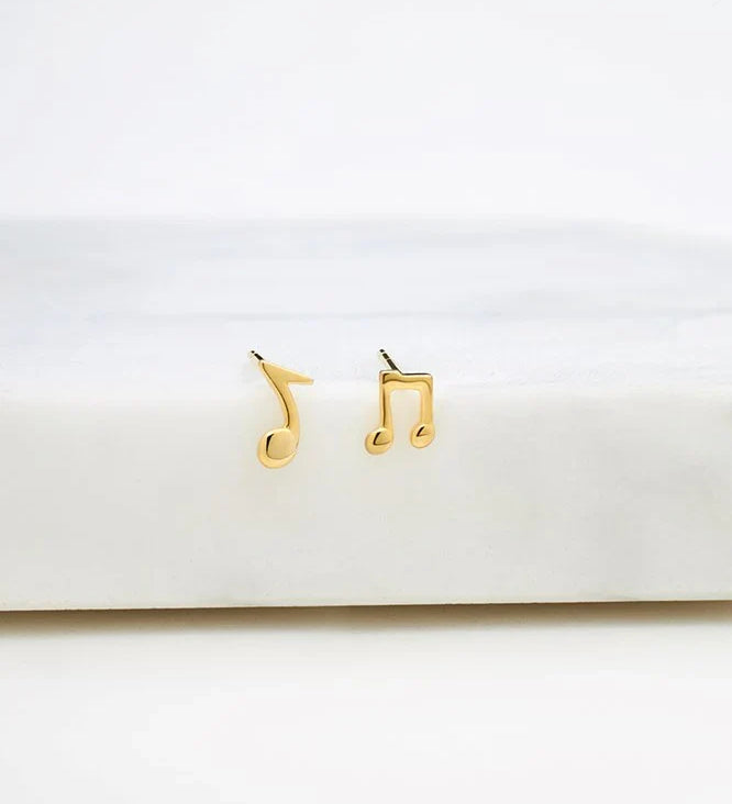 Musical Note Stud Earring