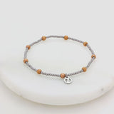Lucy Bracelet - Rose/Silver - Stretch