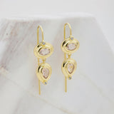 Chloe Thread Earring - Morganite