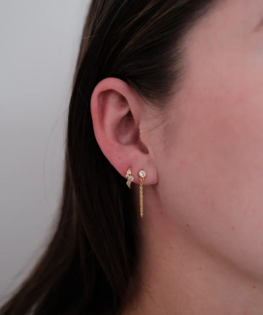 Crystal Chain Wrap Earring