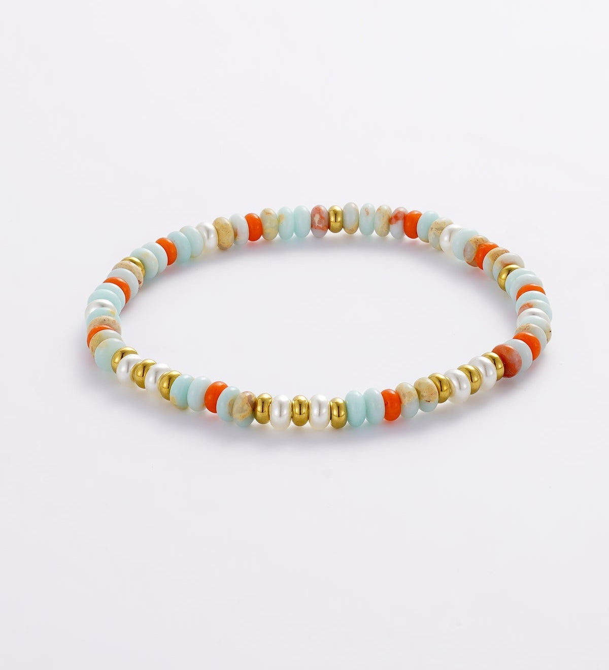 Bea Bracelet - Teal/Orange