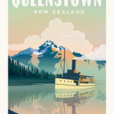 Queenstown, Lake Wakatipu - A3 Print