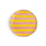 Dinner Plate - Pink & Yellow Stripe (Single)