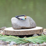 Rainbow Chakra Lava Stone Bracelet