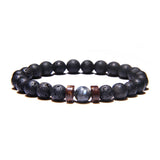 Lava Stone & Labradorite Bracelet