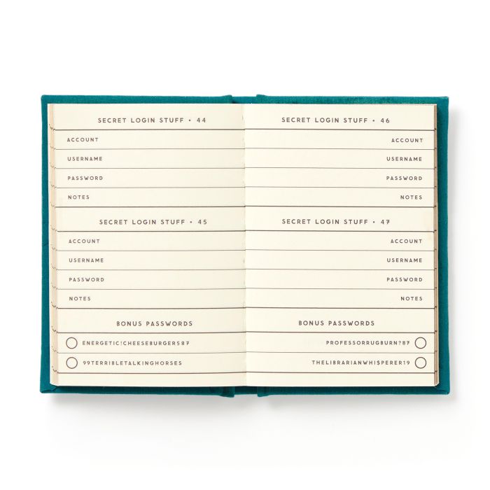A Tiny Password Diary - Definitely Not My Passwords