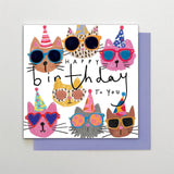 Birthday Cat Faces - Birthday Card