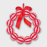 Xmas Baubles Wreath - Light Pink & Red