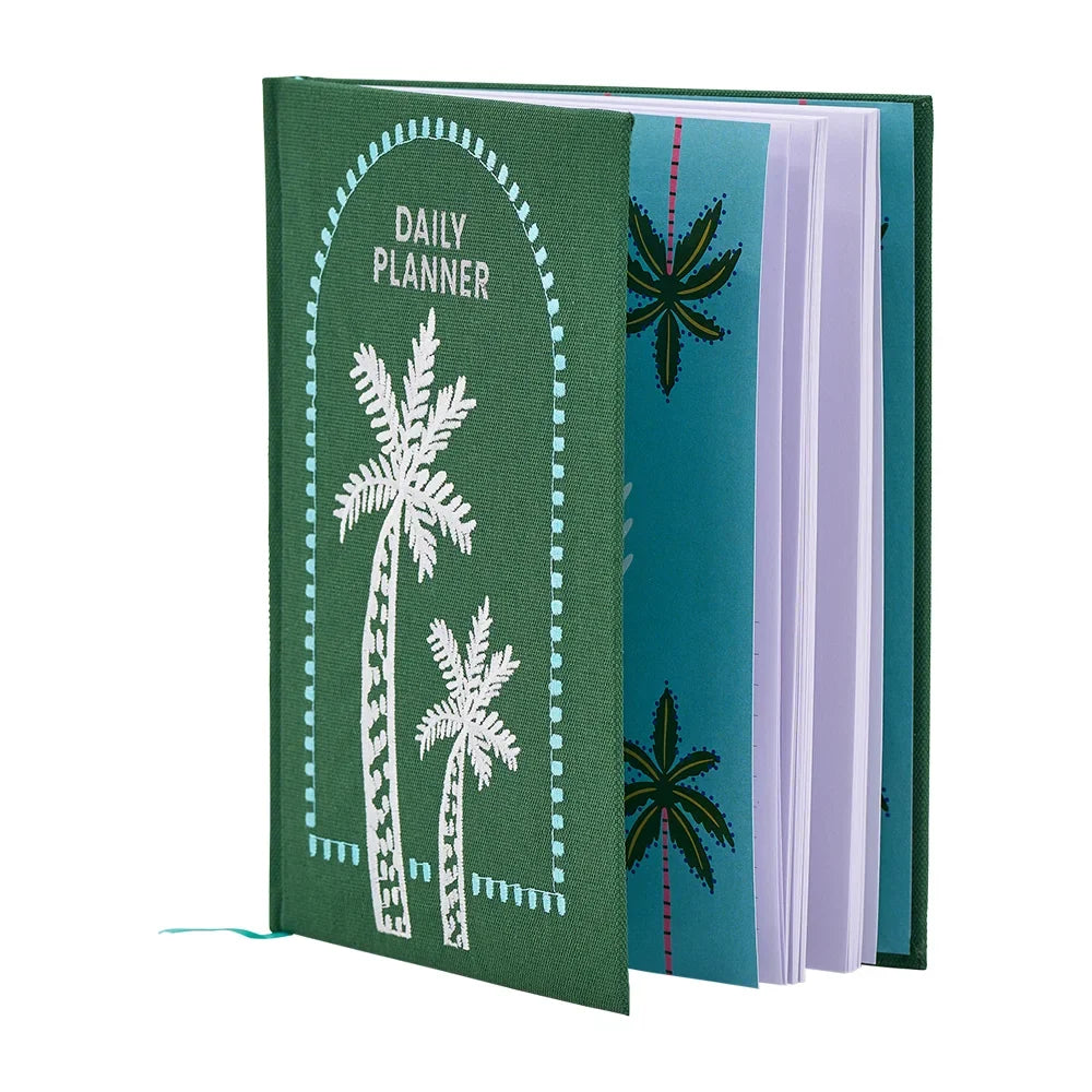 Journal - Daily Planner - Palm Tree Embroidered