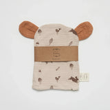 Bear Wash Glove Woodlands with Tangerine ears