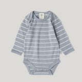 Merino Bodysuit - Periwinkle Stripe