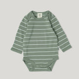 Merino Bodysuit - Sage Stripe